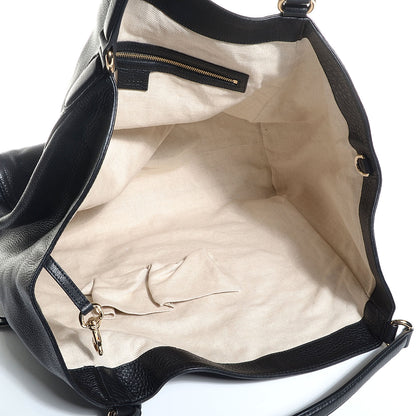 Gucci Pebbled Calfskin Large Soho Shoulder Bag Black 5 of 9