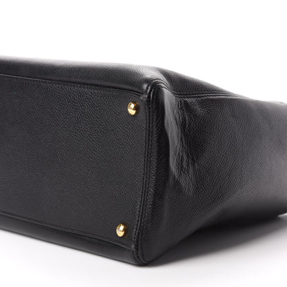 Chanel Calfskin Cerf Executive Shopper Tote Black 9 of 10