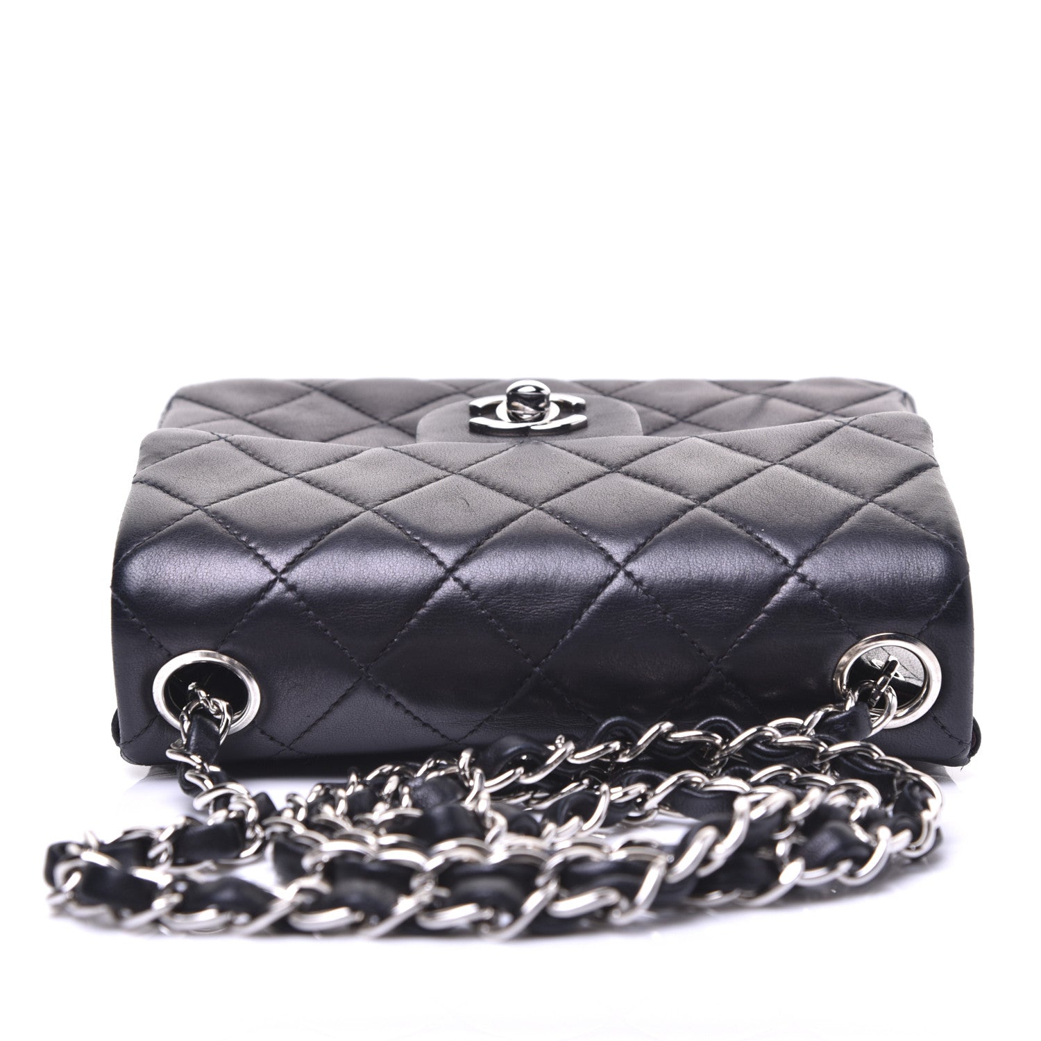 Chanel Lambskin Quilted Mini Square Flap Black 13 of 17