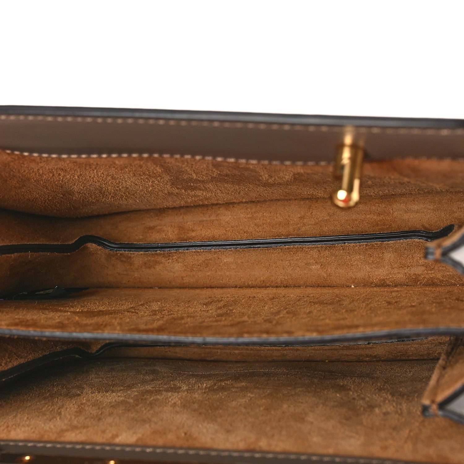 Fendi Vitello King Luxor Fendi Touch Shoulder Bag Tartufo 5 of 8