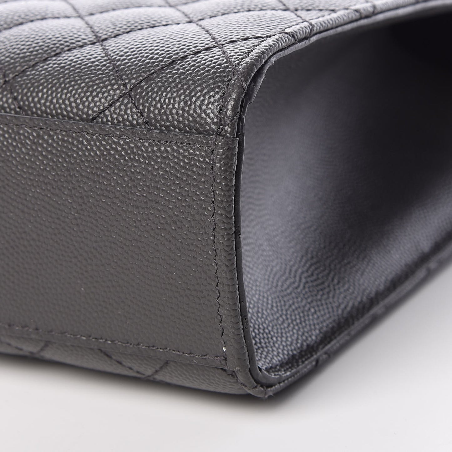 Grain De Poudre Matelasse Chevron Large Monogram Satchel Asphalt