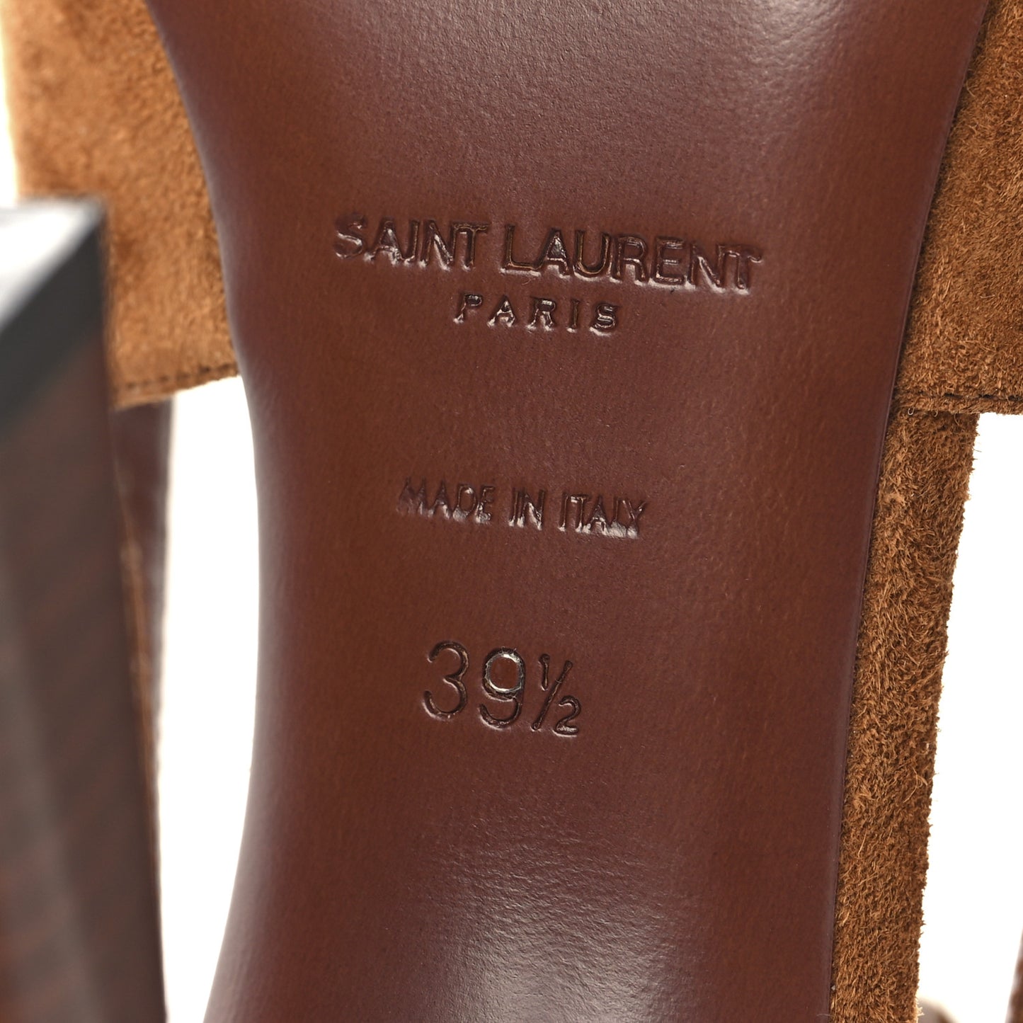 Suede Blade 105 Slingback Pumps 39.5 Brown