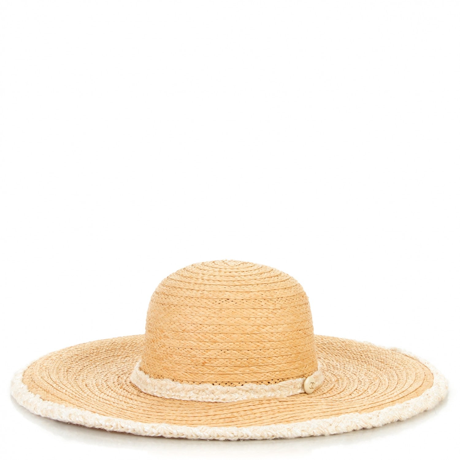 Chanel Straw CC Floppy Hat 57 Beige 2 of 10
