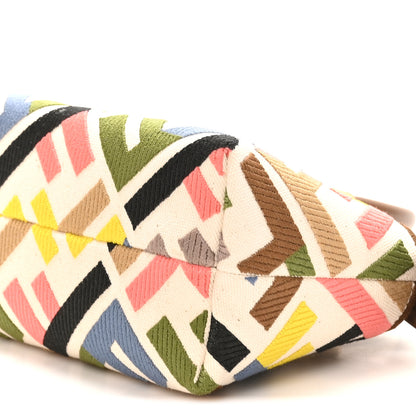 Fendi Canvas Vitello FF Multicolor Embroidered Mini By The Way Top Handle Boston Bag Multicolor 10 of 11