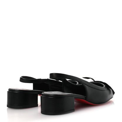 Christian Louboutin Nappa Mamaflirt 30mm Bow Sling Ballerinas 39 Black 5 of 10