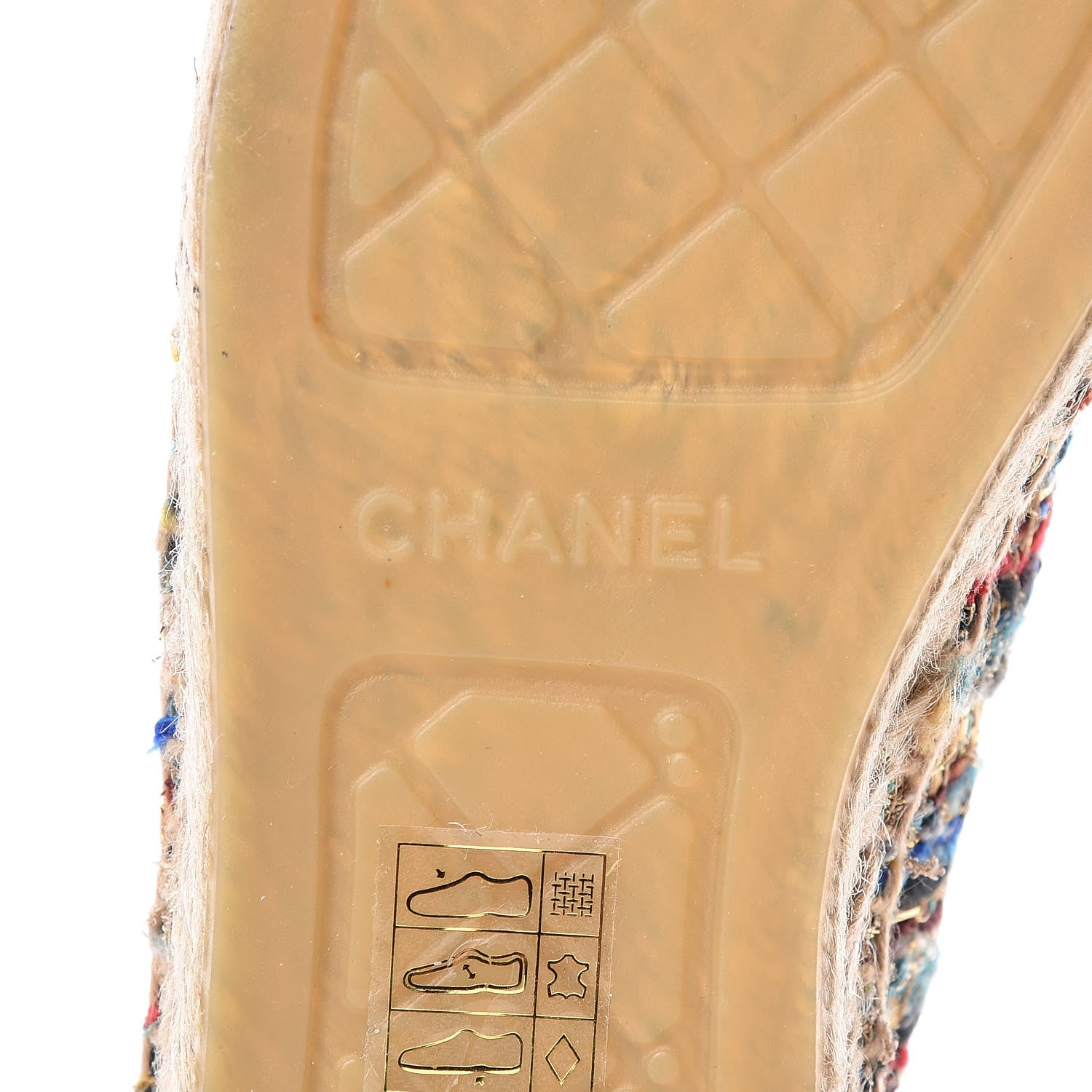 Chanel Tweed Grosgrain CC Espadrilles 41 Multicolor Black 7 of 11