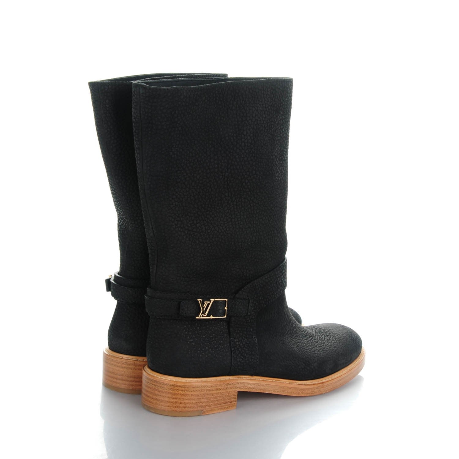 Louis Vuitton Nubuck Adventure Half Boots 39.5 Black 4 of 7