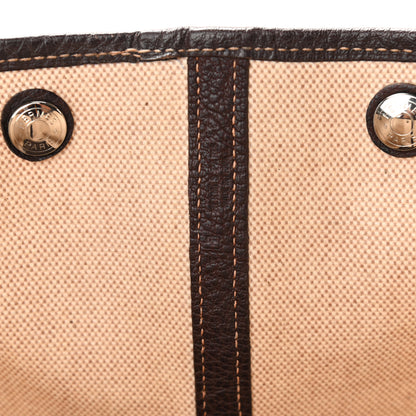 Hermes Toile Buffle Gala Garden Party Tote 36 MM Marron Fonce 6 of 12