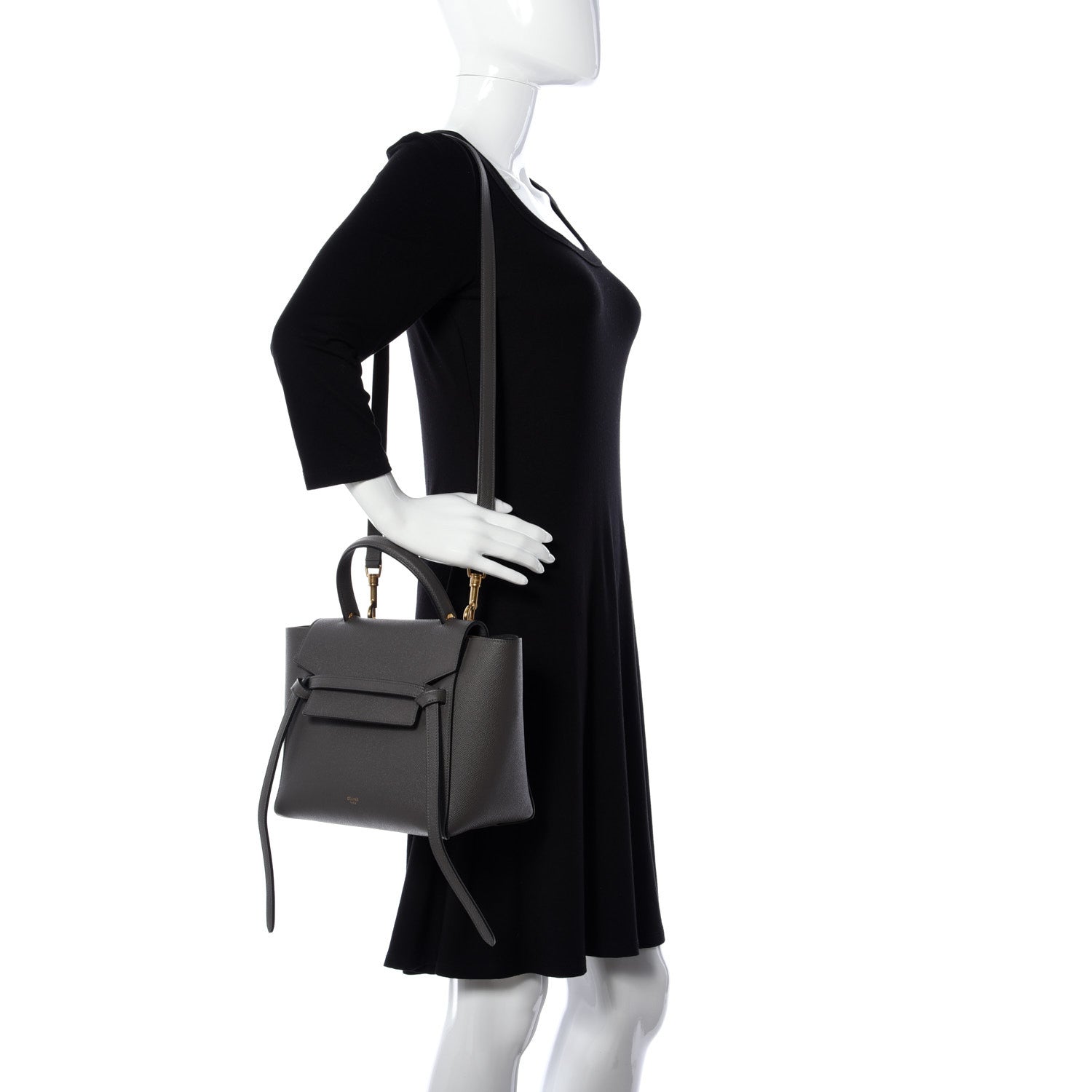 Celine Baby Grained Calfskin Micro Belt Bag Grey 2 of 11