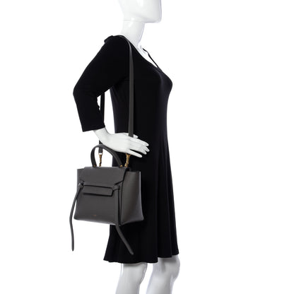 Celine Baby Grained Calfskin Micro Belt Bag Grey 2 of 11