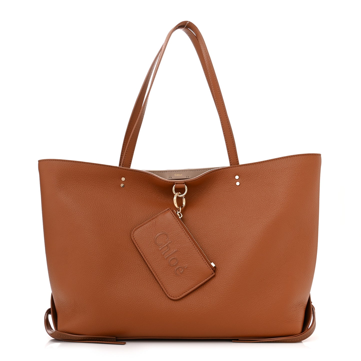 Calfskin Medium East West Sense Tote Tan