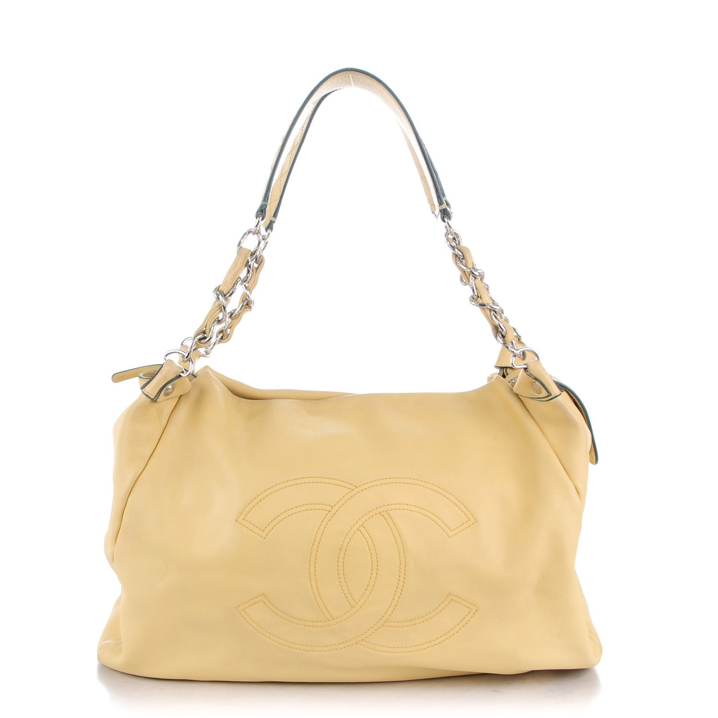 Lambskin Edgy Large Hobo Beige