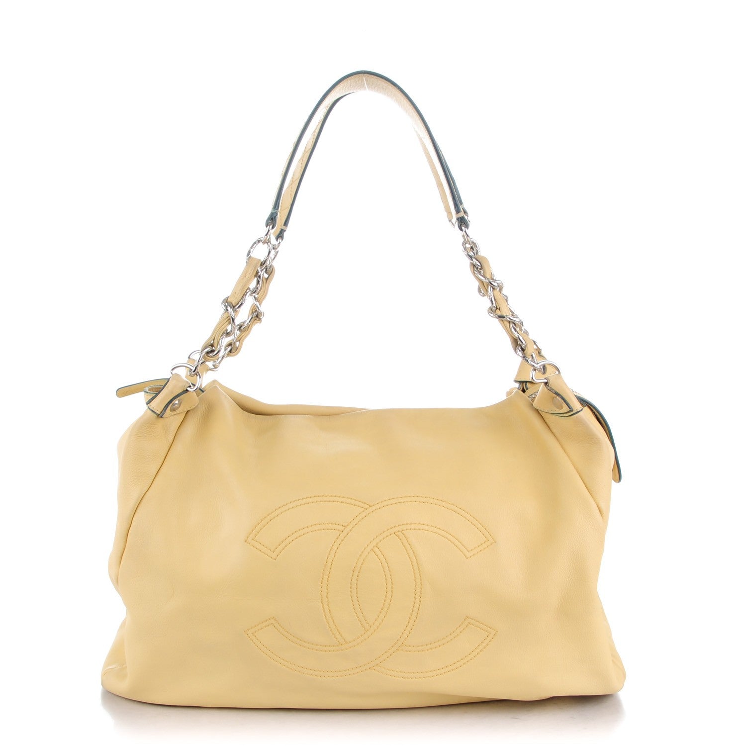 Chanel Lambskin Edgy Large Hobo Beige 1 of 12