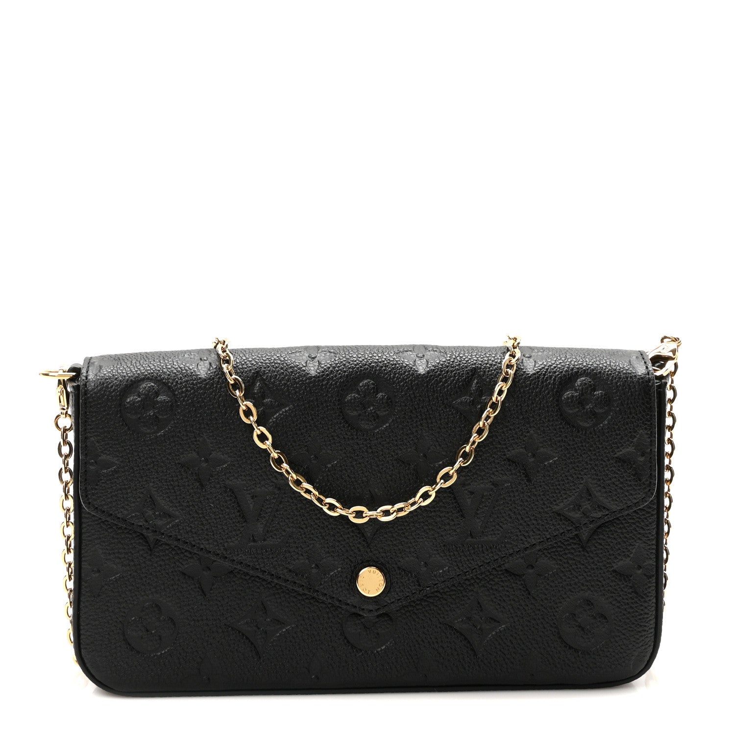 Louis Vuitton Empreinte Pochette Felicie Chain Wallet Black 1 of 10
