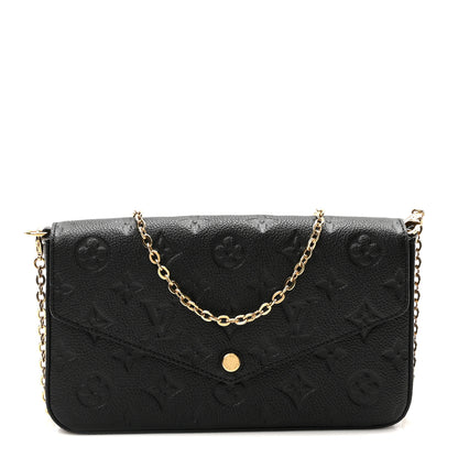 Louis Vuitton Empreinte Pochette Felicie Chain Wallet Black 1 of 10