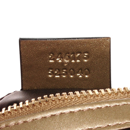 Gucci Monogram Bamboo Cosmetic Case Metallic Gold 6 of 6