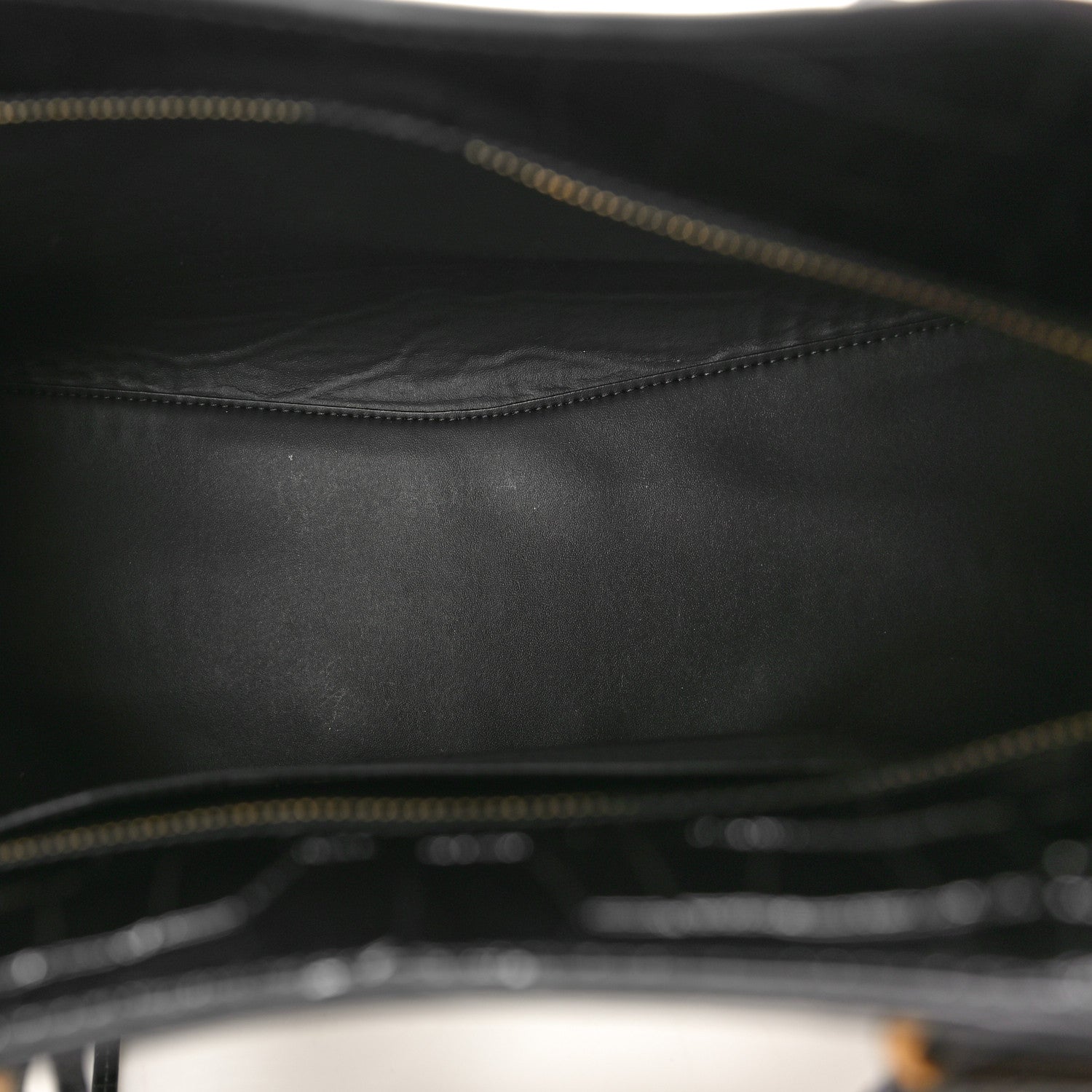 Balenciaga Shiny Supple Calfskin Crocodile Embossed Brass Hardware Neo Classic City Black 5 of 13