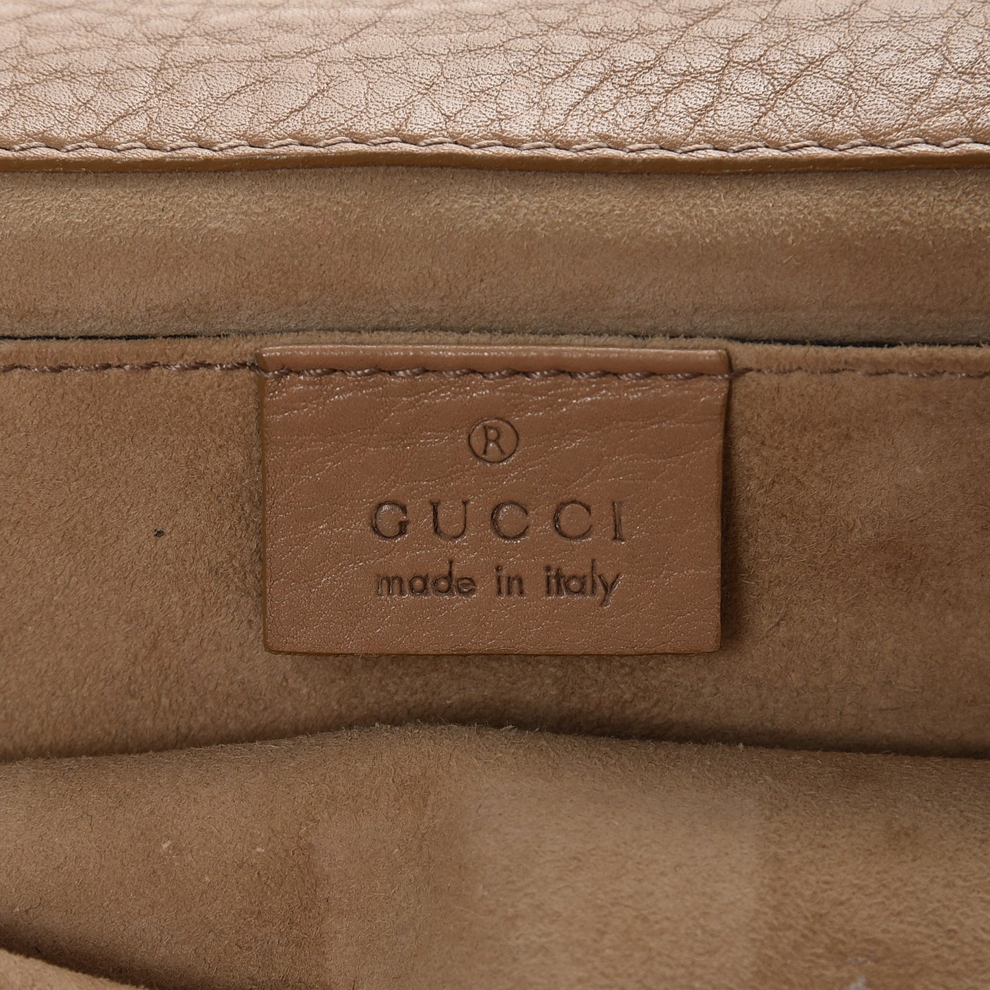 Pebbled Calfskin 1973 Clutch Beige