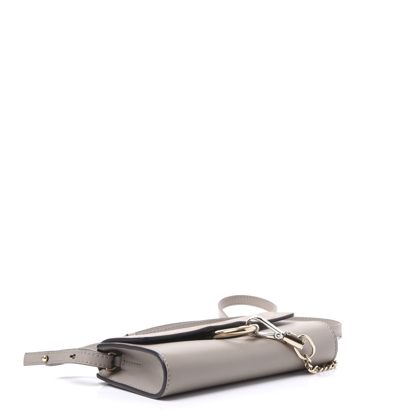 Suede Calfskin Mini Faye Shoulder Bag Motty Grey