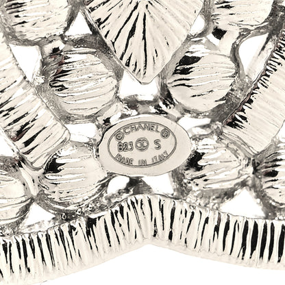Chanel Metal Crystal CC Brooch Silver 3 of 3