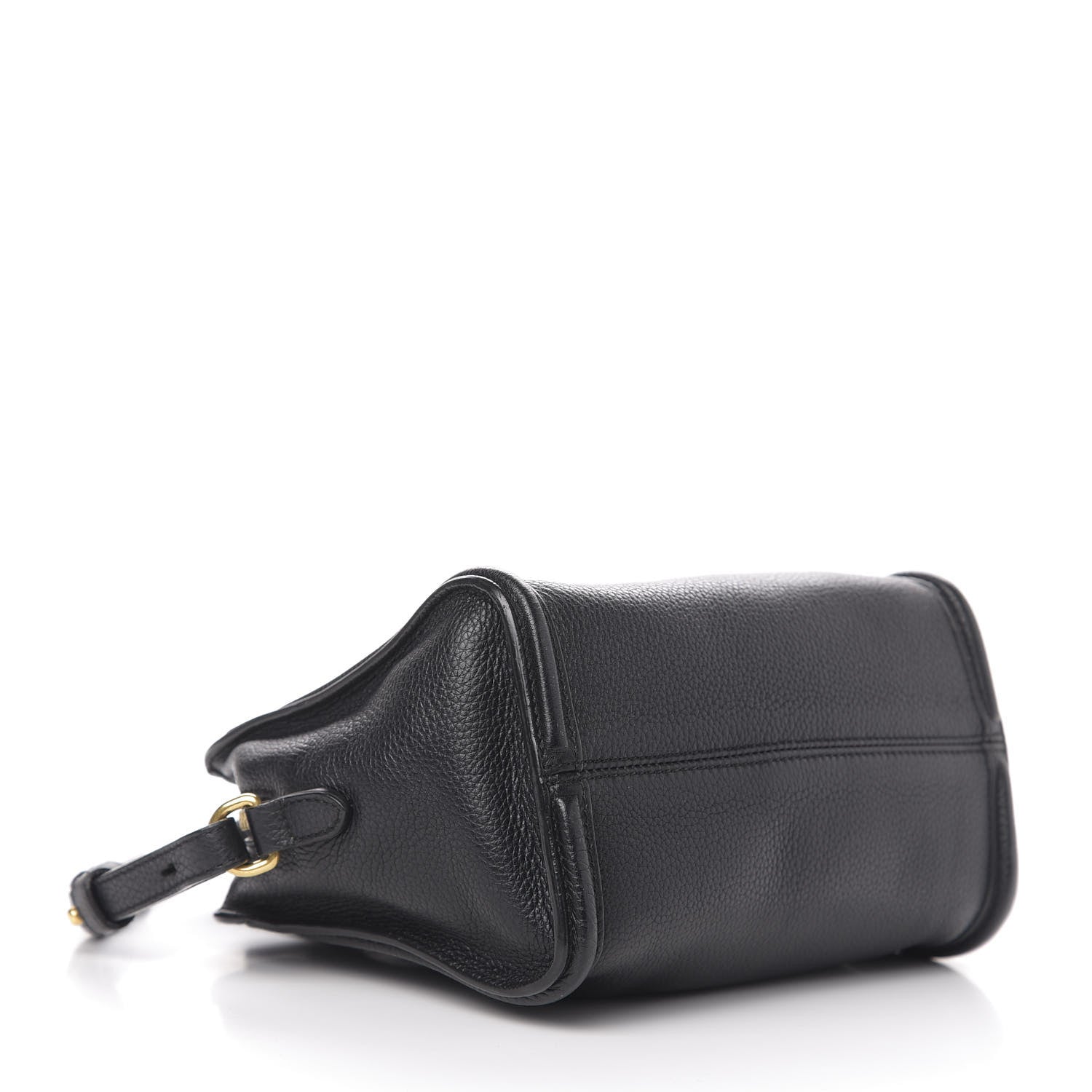 Alexander McQueen Pebbled Calfskin Mini Skull Padlock Zip Around Tote Black 8 of 20