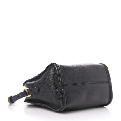 Alexander McQueen Pebbled Calfskin Mini Skull Padlock Zip Around Tote Black 8 of 20