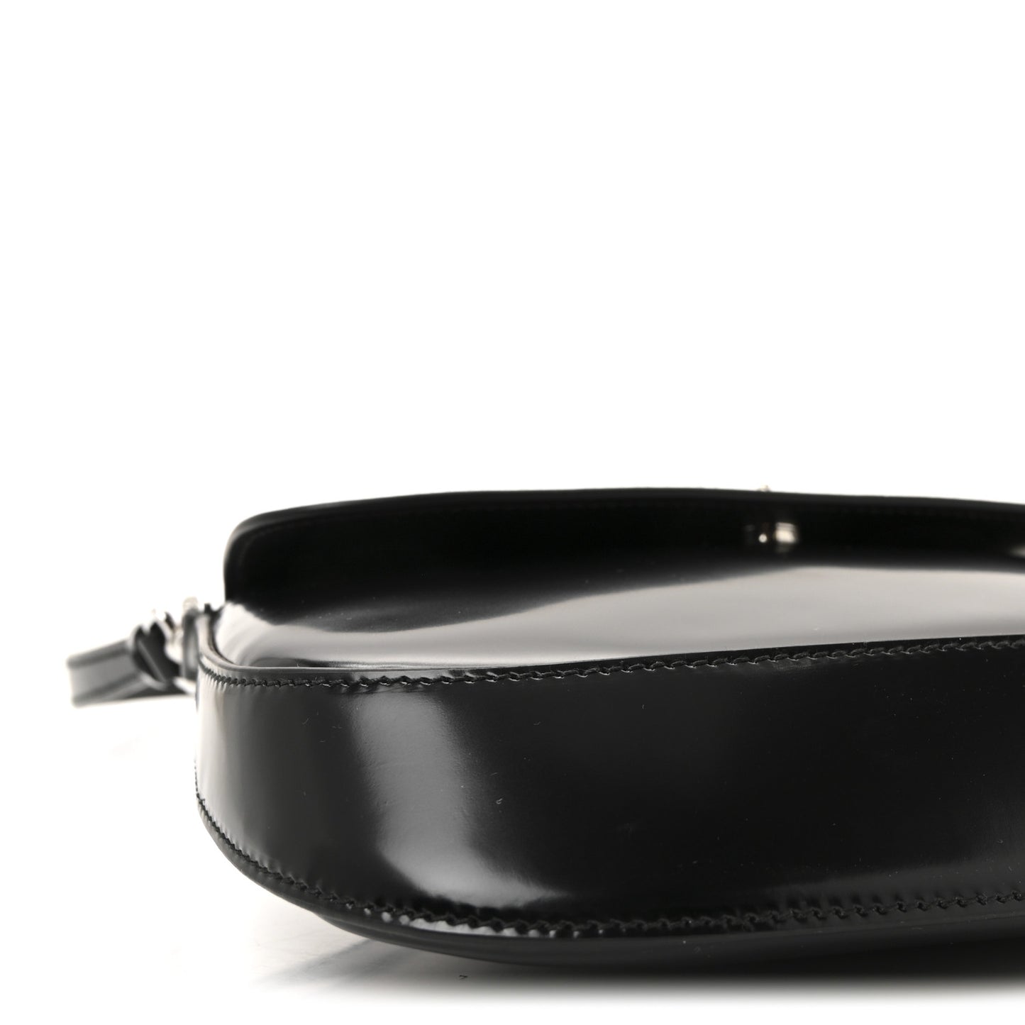 Spazzolato Cleo Flap Shoulder Bag Black