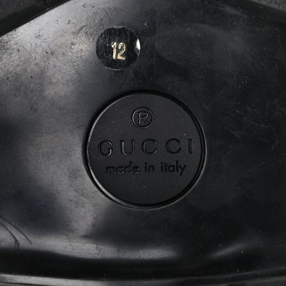 Gucci Grained Calfskin Mens Brogue Wingtip Lug Sole Boots 12 Black 6 of 8