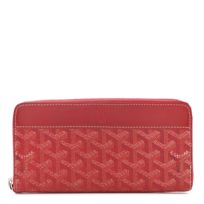 Goyard Goyardine Matignon Zip Around GM Wallet Red 1 of 11