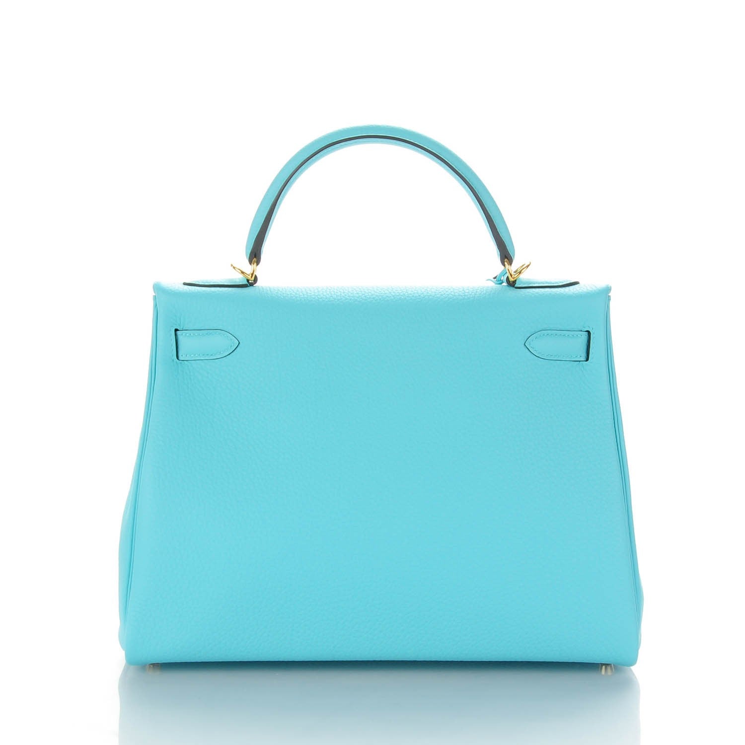 Hermes Togo Kelly Retourne 32 Bleu Atoll 4 of 25