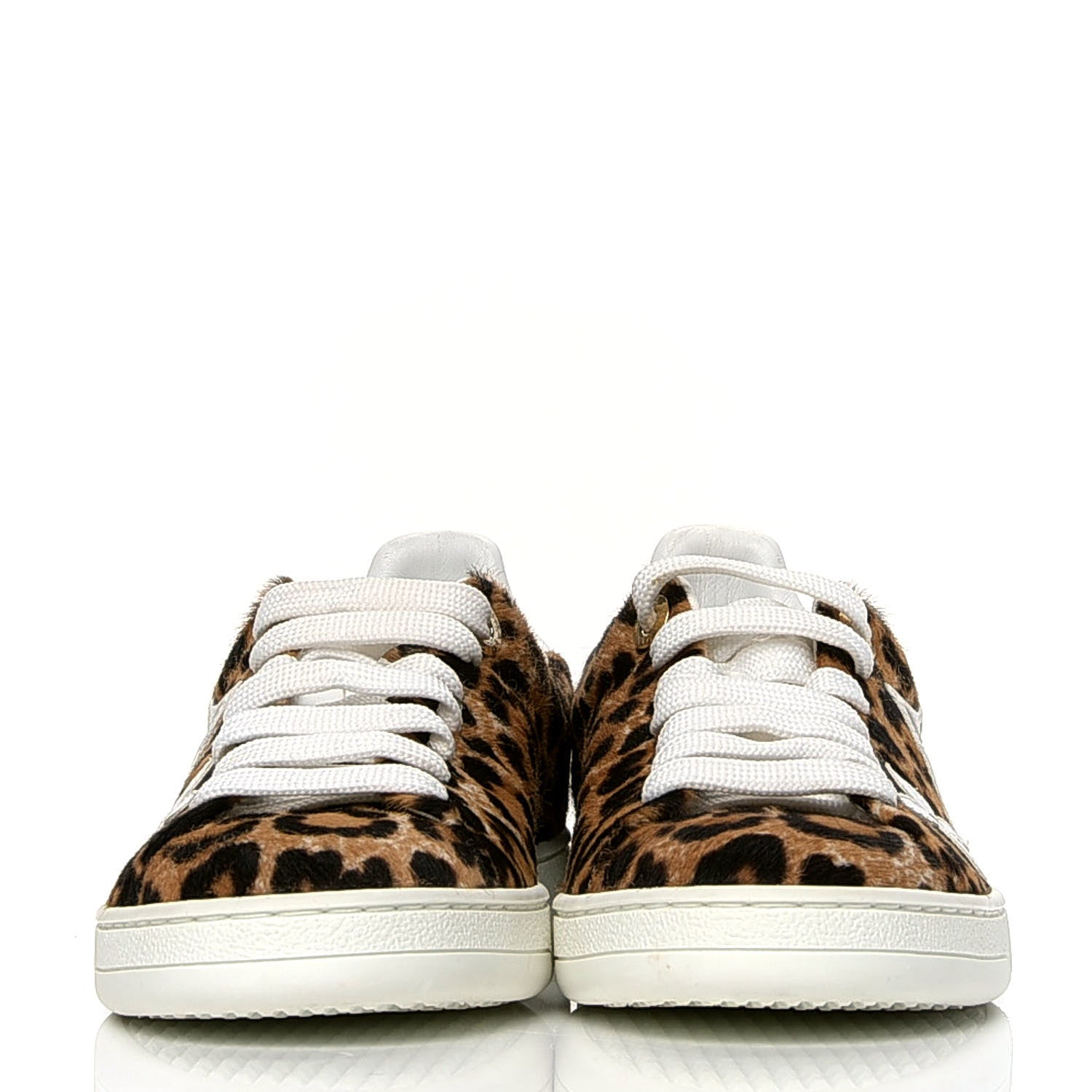 Louis Vuitton Calfskin Pony Hair Leopard Monogram Frontrow Sneakers 35 2 of 5