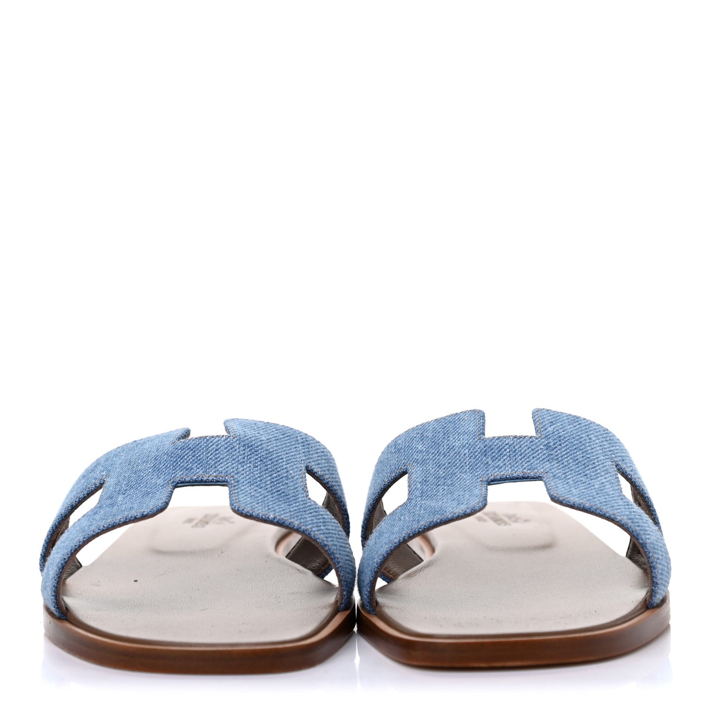 Denim Canvas Oran Sandals 36.5 Bleu Clair