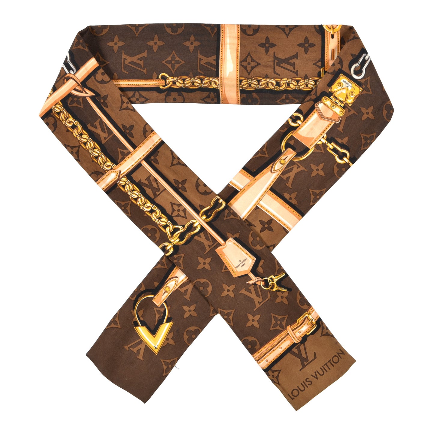 Silk Monogram Confidential Bandeau Brown