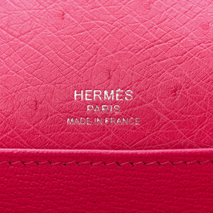 Hermes Ostrich Mini Sac Roulis Rose Tyrien 6 of 11