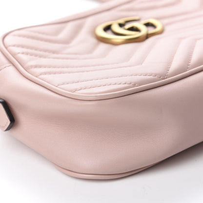 Gucci Calfskin Matelasse Small GG Marmont Chain Shoulder Bag Perfect Pink 6 of 10