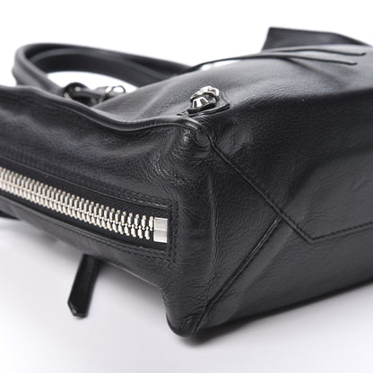 Balenciaga Calfskin Papier Mini A4 Zip Around Tote Black 5 of 9