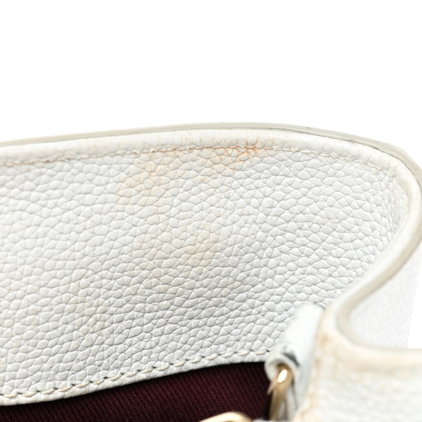 Grained Calfskin Small Neo Executive Shopper Tote White