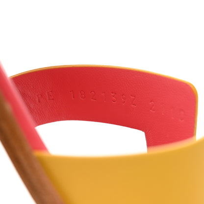 Hermes Calfskin Santorini Sandals 35 Jaune Sable Rose 8 of 8