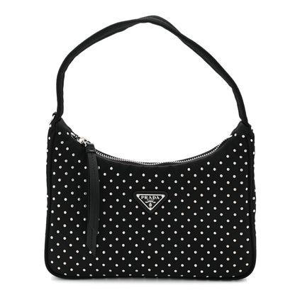 Prada Re-Nylon Vela Studs Mini Re-Edition 2000 Bag Black 1 of 11