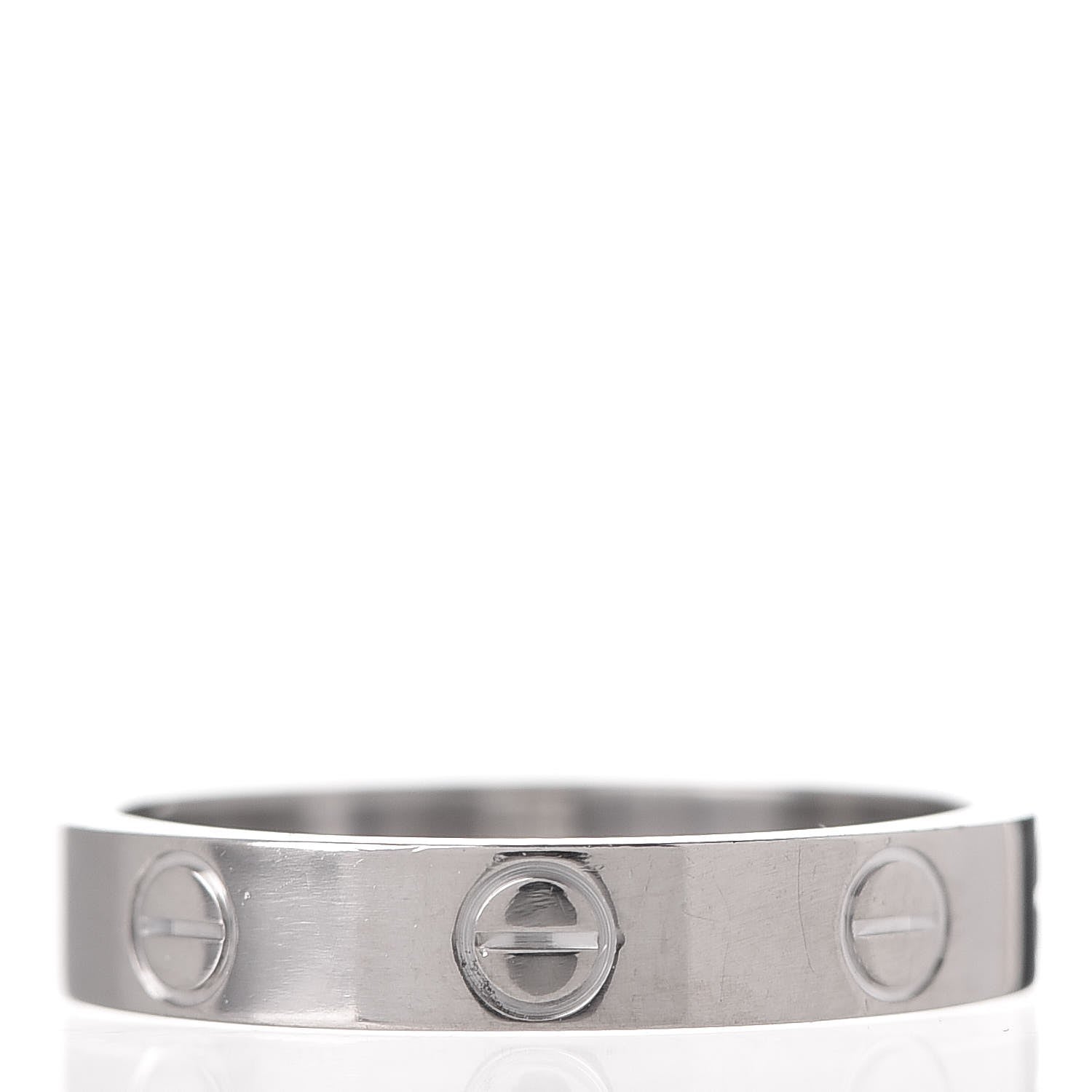 Cartier 18K White Gold 3.5mm LOVE Wedding Band Ring 51 5.75 6 of 7