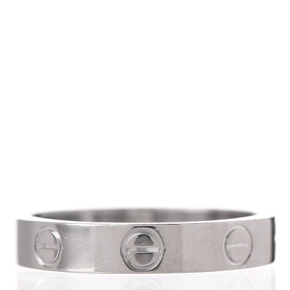 Cartier 18K White Gold 3.5mm LOVE Wedding Band Ring 51 5.75 6 of 7