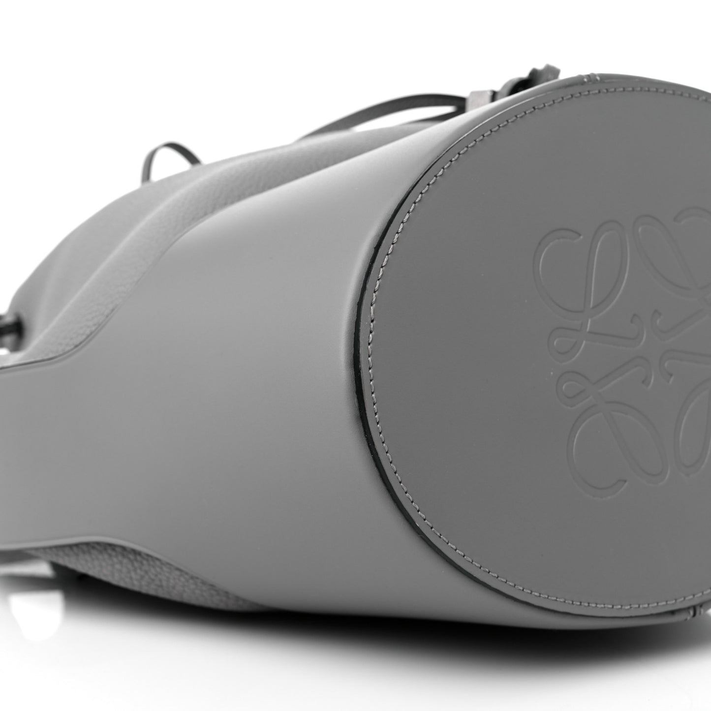 Calfskin Medium Balloon Bucket Bag Smoke