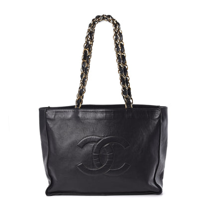 Chanel Lambskin CC Tote Black 1 of 10