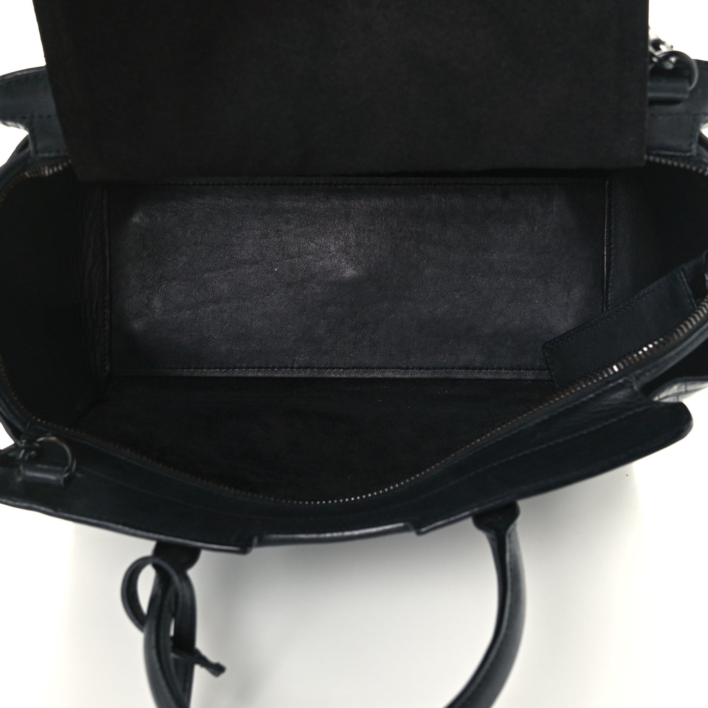 Smooth Calfskin Crocodile Embossed Small Monogram Downtown Cabas Black