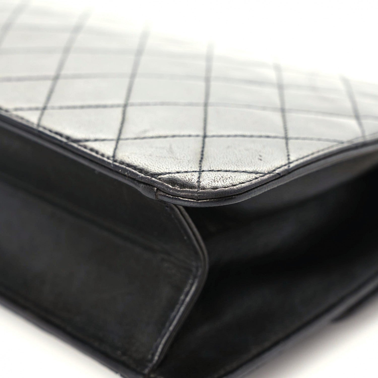 Chanel Lambskin Quilted Medium Single Flap Black 15 of 20