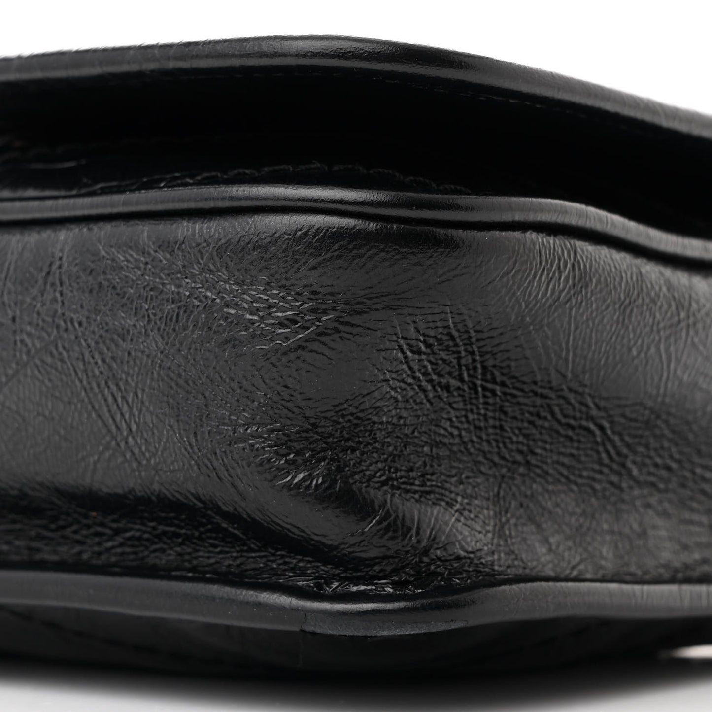 Crinkled Calfskin Matelasse Monogram Niki Chain Wallet Black