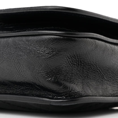 Saint Laurent Crinkled Calfskin Matelasse Monogram Niki Chain Wallet Black 10 of 11