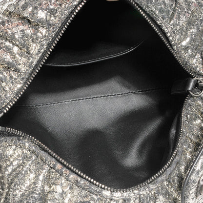 Chanel Metallic Python Midnight Stones Clutch Silver 5 of 9