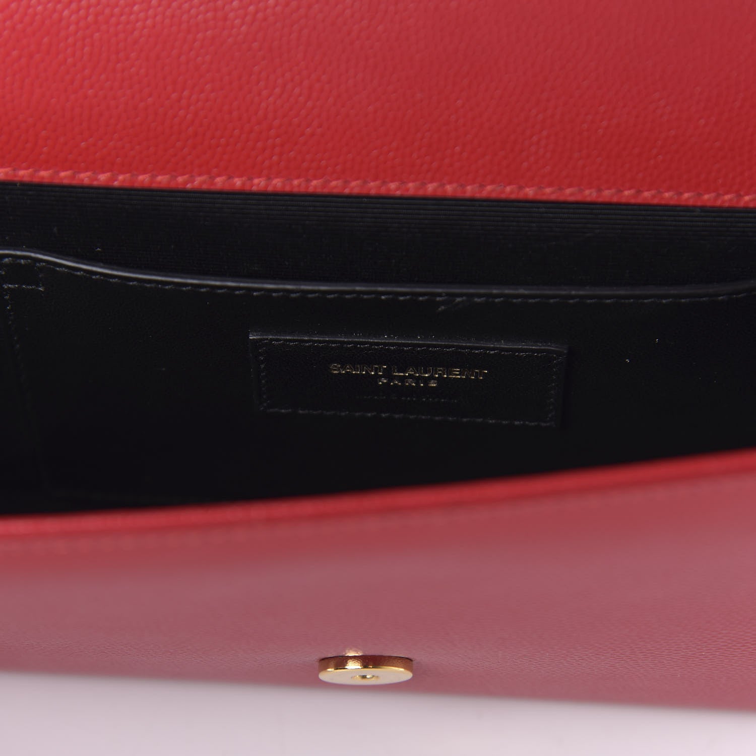 Saint Laurent Grain De Poudre Classic Monogram Cassandre Clutch New Red 8 of 9