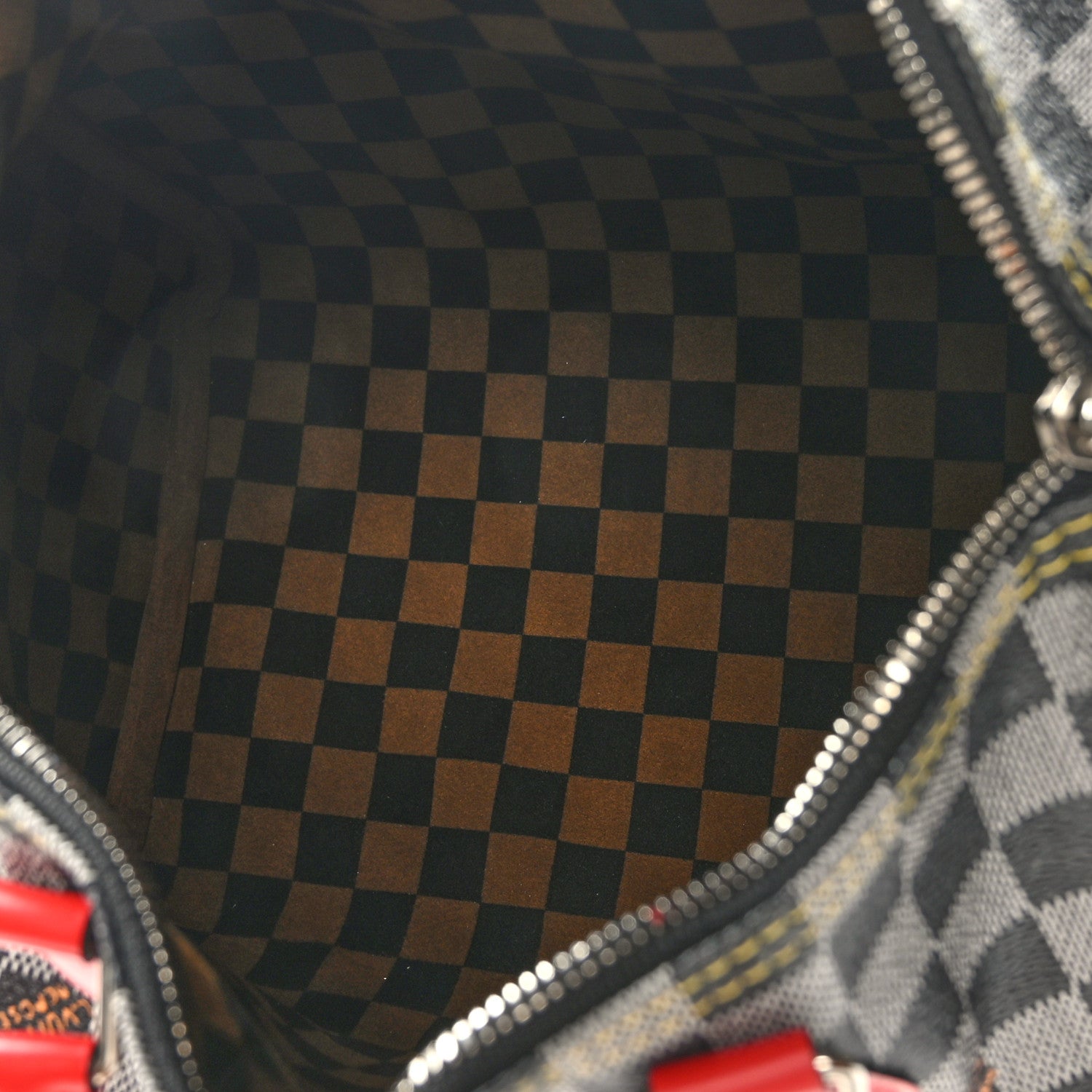 Louis Vuitton Damier Speedy Bandouliere 30 Black White 5 of 10